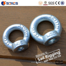 Fabricante galvanizado de la tuerca del ojo del acero de carbono DIN582 China